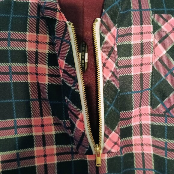 EUC: Lynn Ryan Plus Size 2X Pink & Black Plaid Tunic Top - Picture 5 of 5